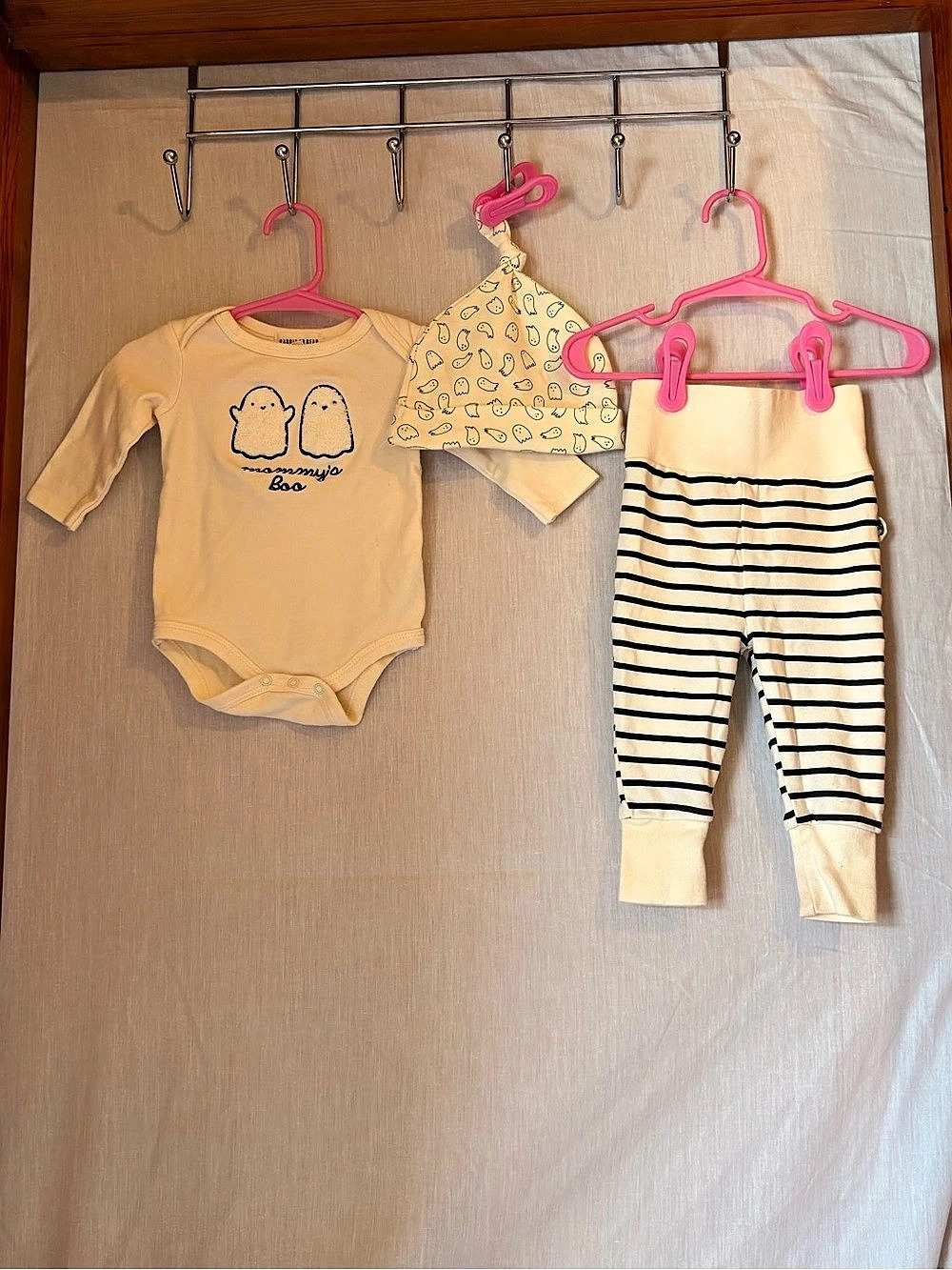 Rabbit + Bear Mommy's Little Boo Halloween Ghost 3 Piece Set